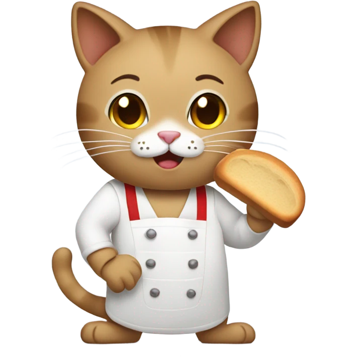 cat baking bread emoji