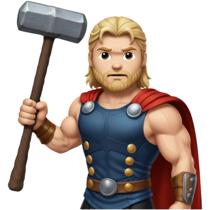 Thor emoji with hammer emoji