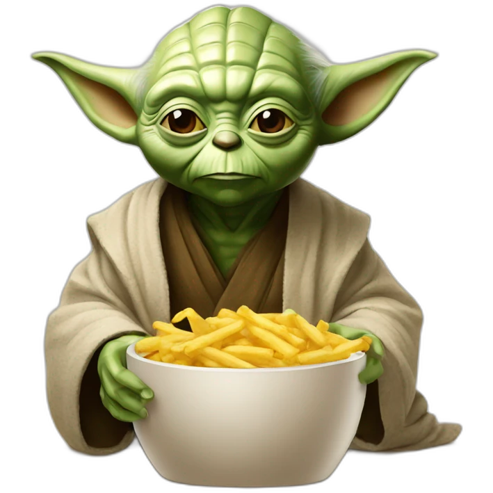 Yoda eat MCdo emoji