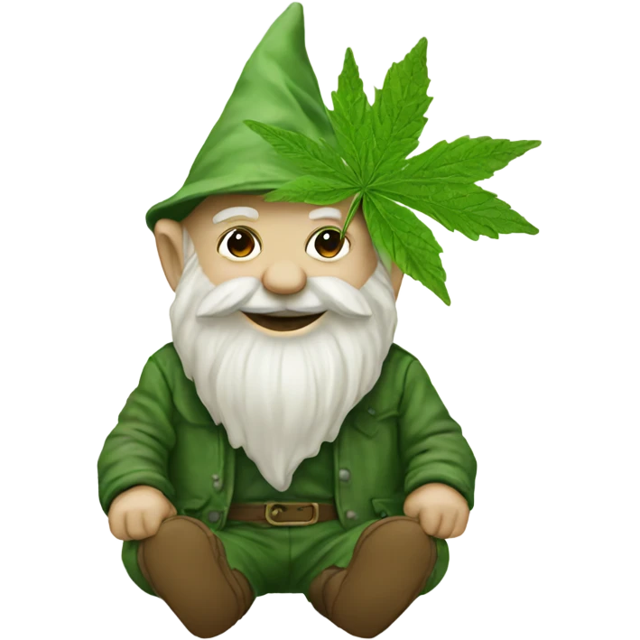 Weed leaf gnome emoji