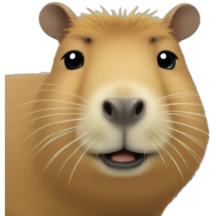 Capybara eyelash emoji