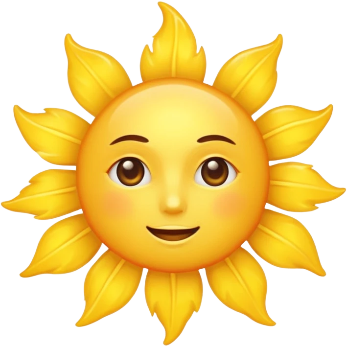 make the sun, no face  emoji