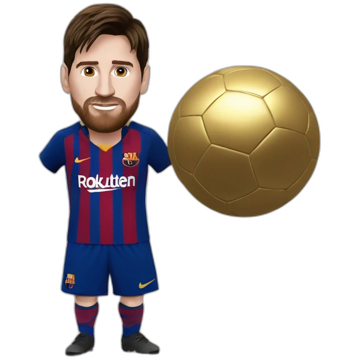 Lionel Messi et le Ballon d'or emoji