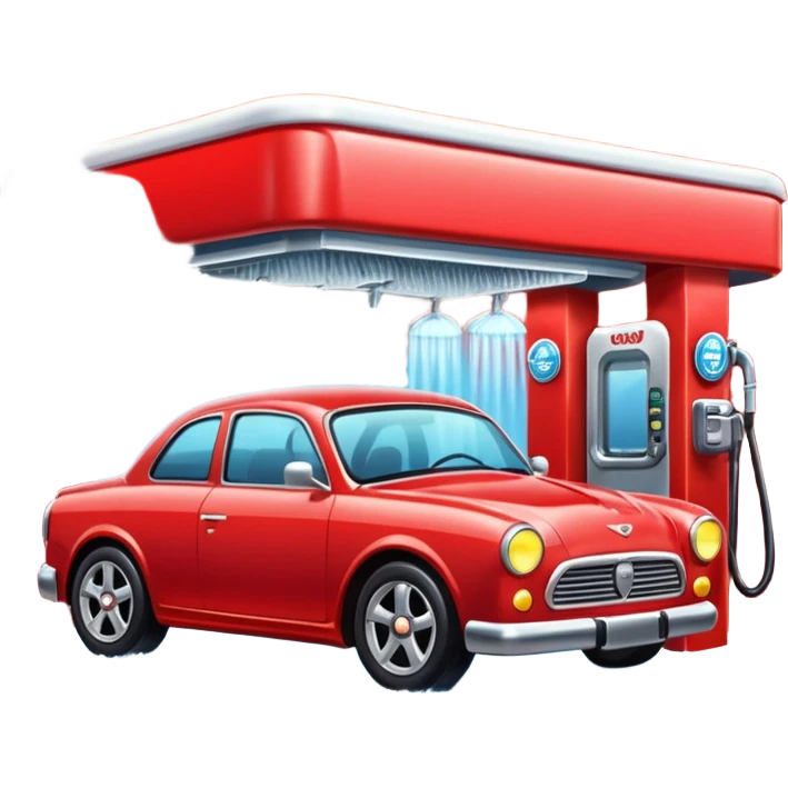 red car wash shop emoji