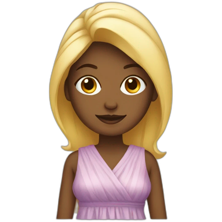 femme avec une robe emoji