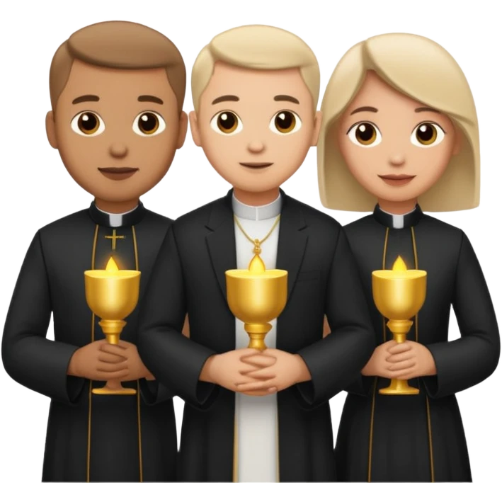 priest marrying a couple emoji