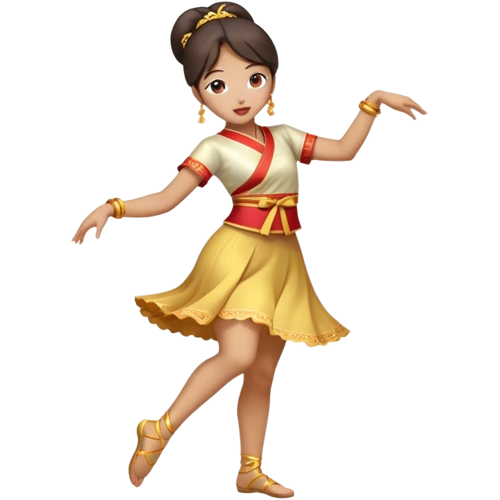 Niña koreana bailando  emoji