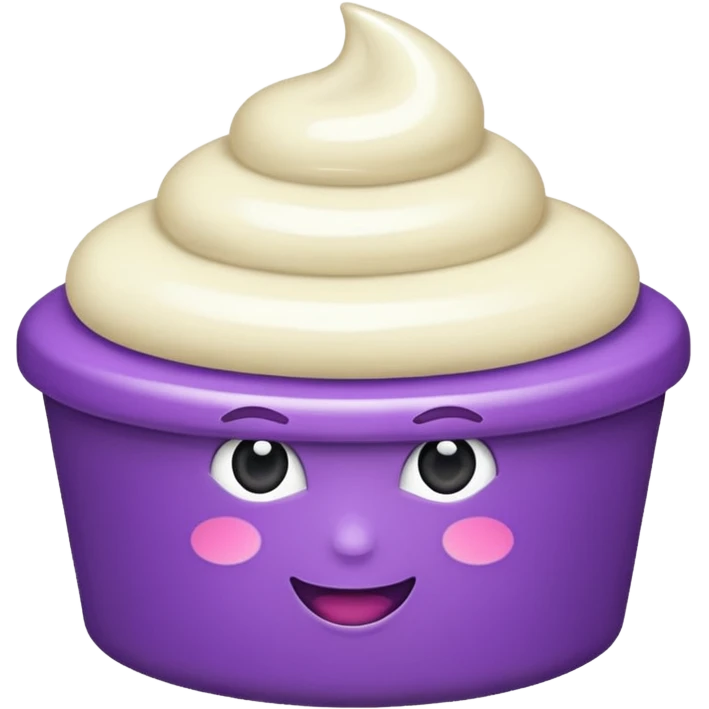 doce branco e roxo emoji