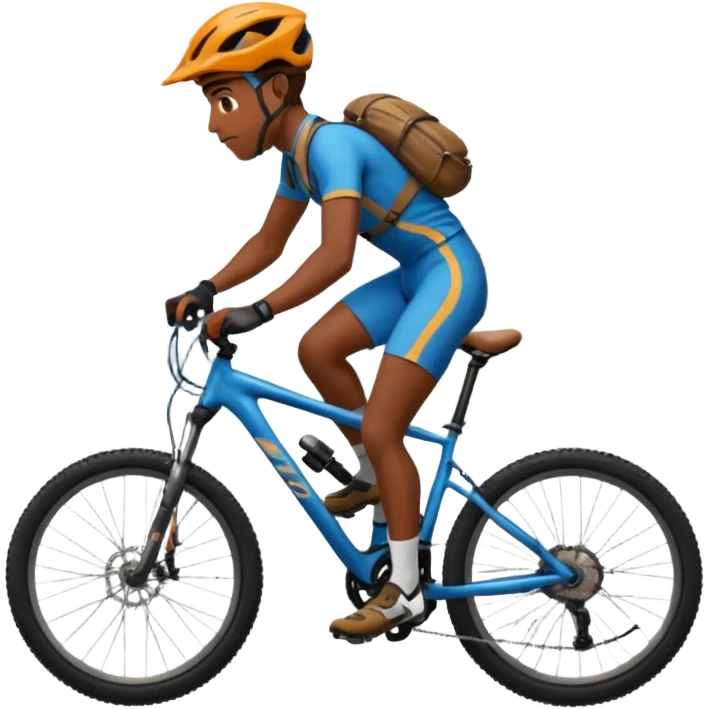 Bicicleta Mtb, ciclista montado, montaña emoji