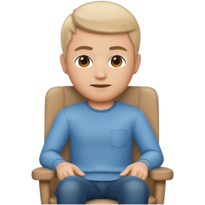 Memoji sitting on a chair from behind emoji