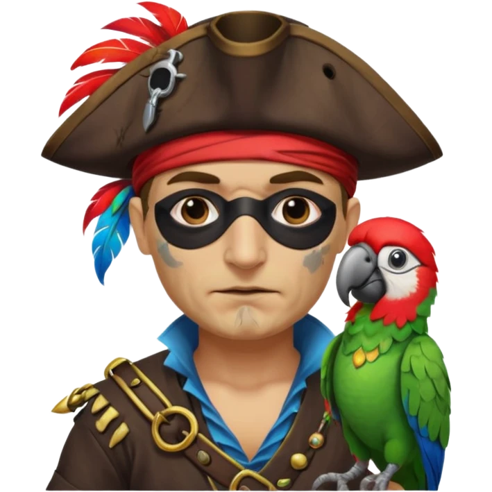 pirate and parrot emoji