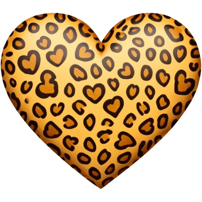 Leopard print heart emoji