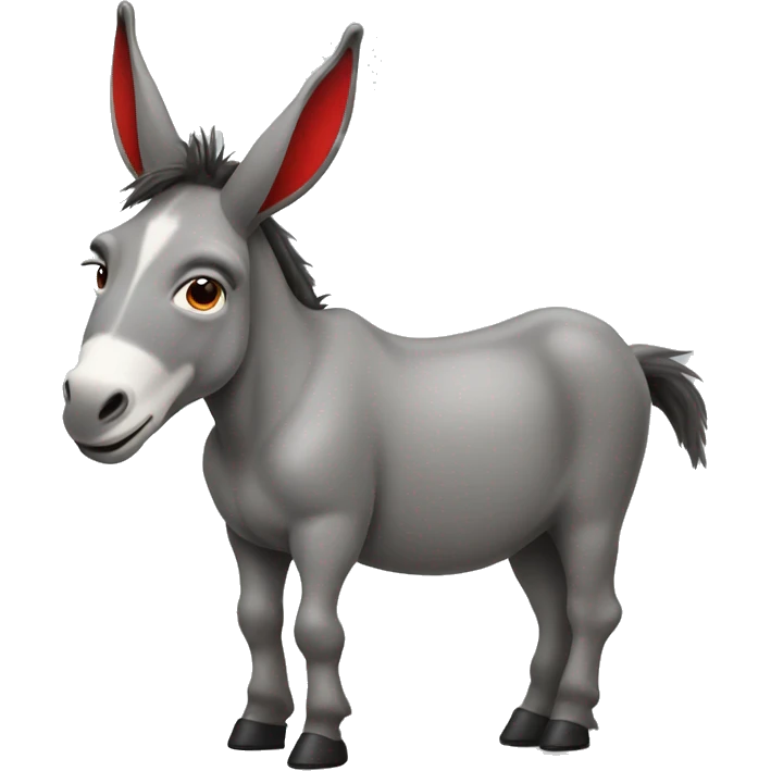 donkey wearing red high heels emoji