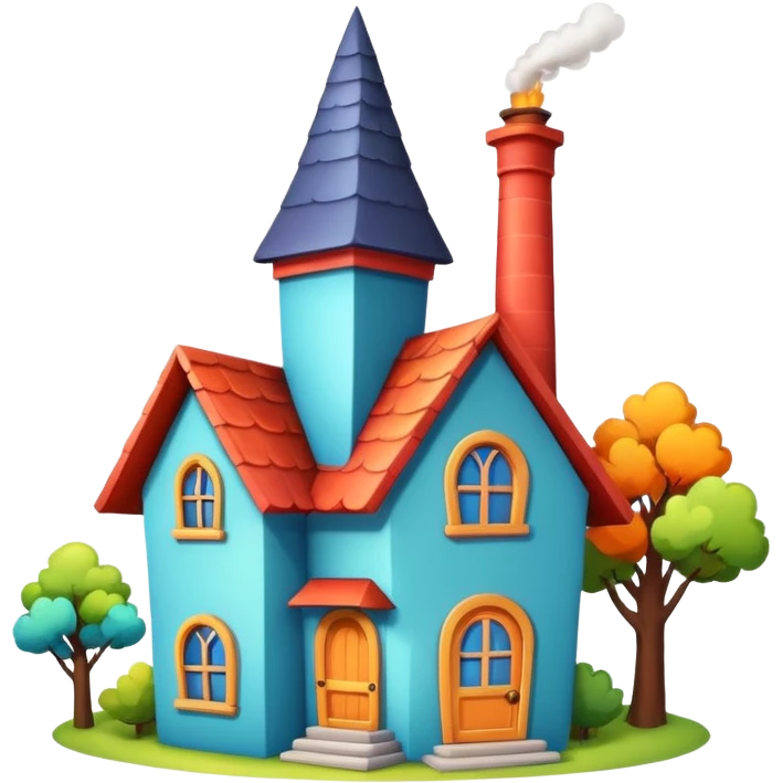 cartoon house emoji