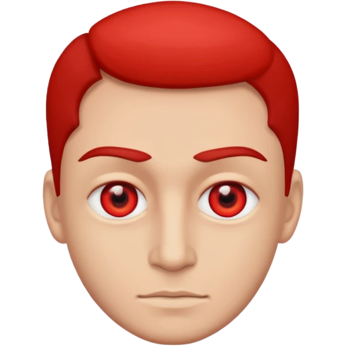 Man with red eyes from marijuana, simple. No leaves or flowers emoji
