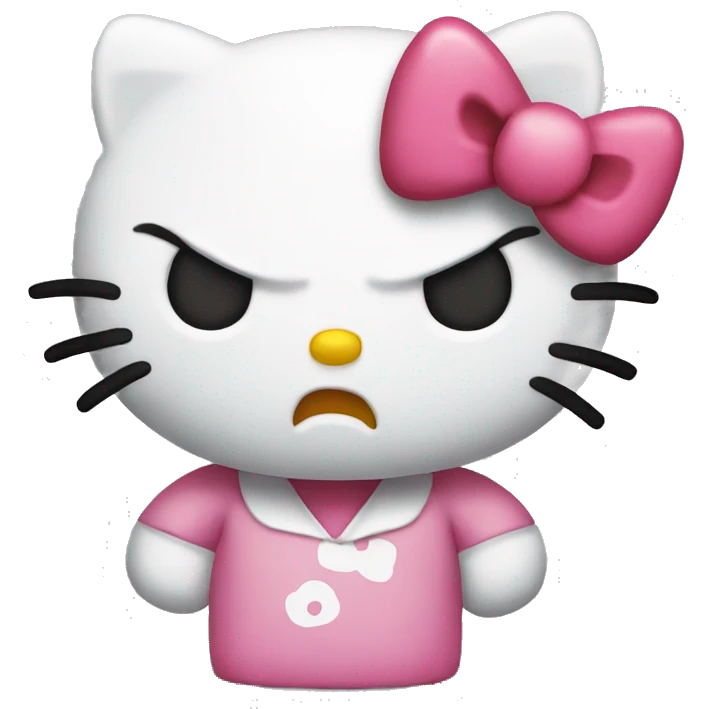 Angry Hello kitty emoji