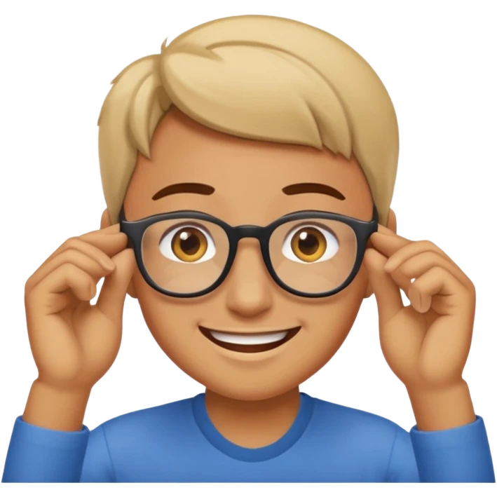 Make i. Emoji taking for his glasses like this  🤨 😎🤏 emoji