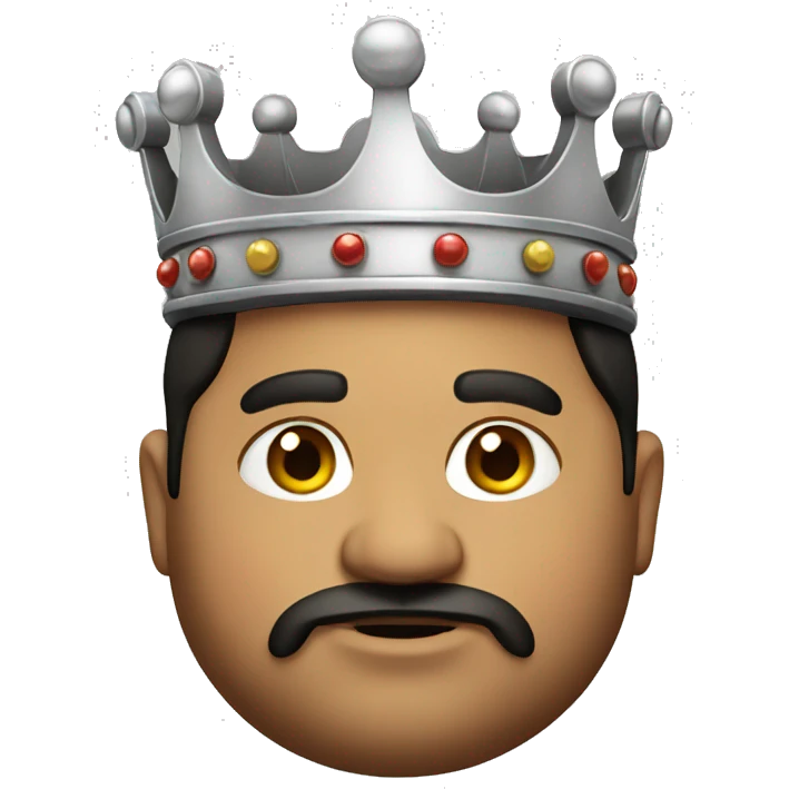Fat short hispanic king  emoji