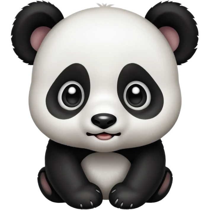 extremely shocked baby panda bear emoji