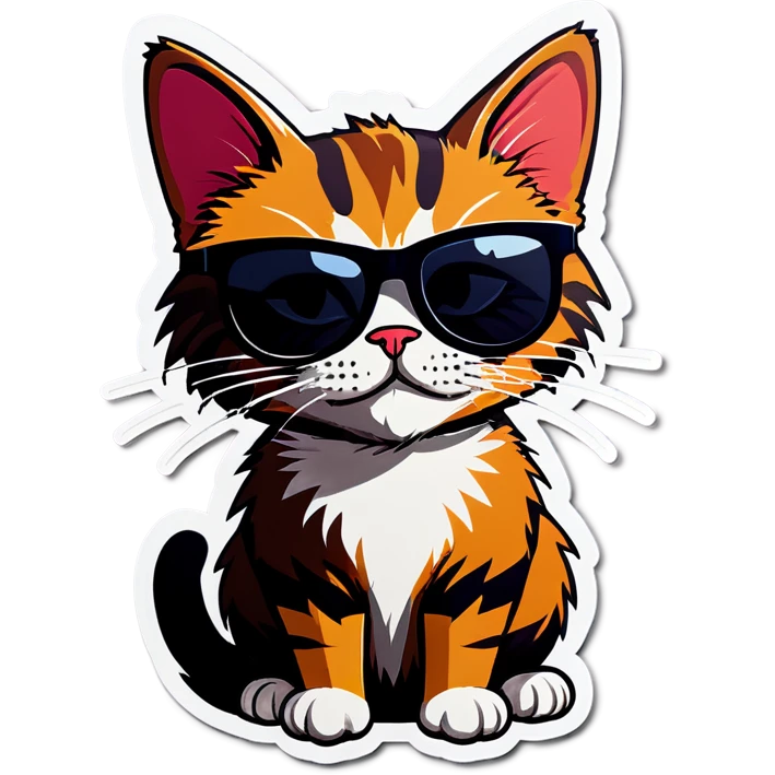 Cat with sunglasses emoji