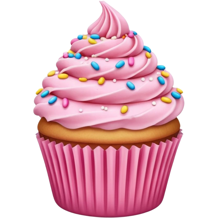 Cupcake with pink icing emoji