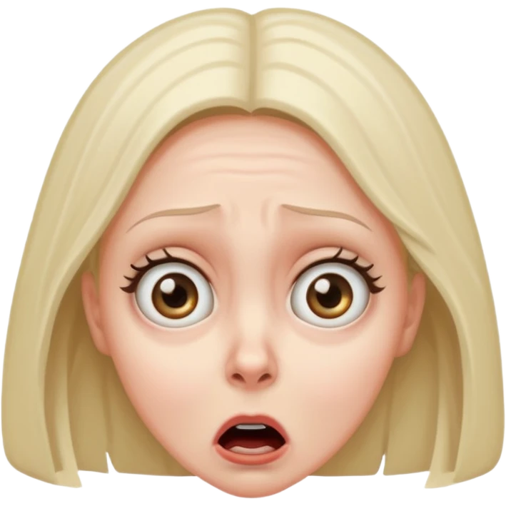 scared lady emoji
