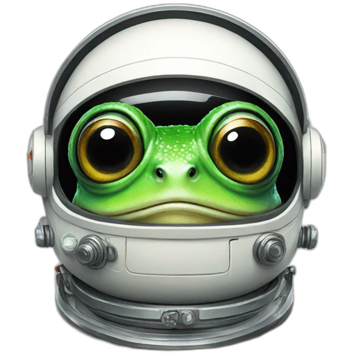 A astronaut frog emoji