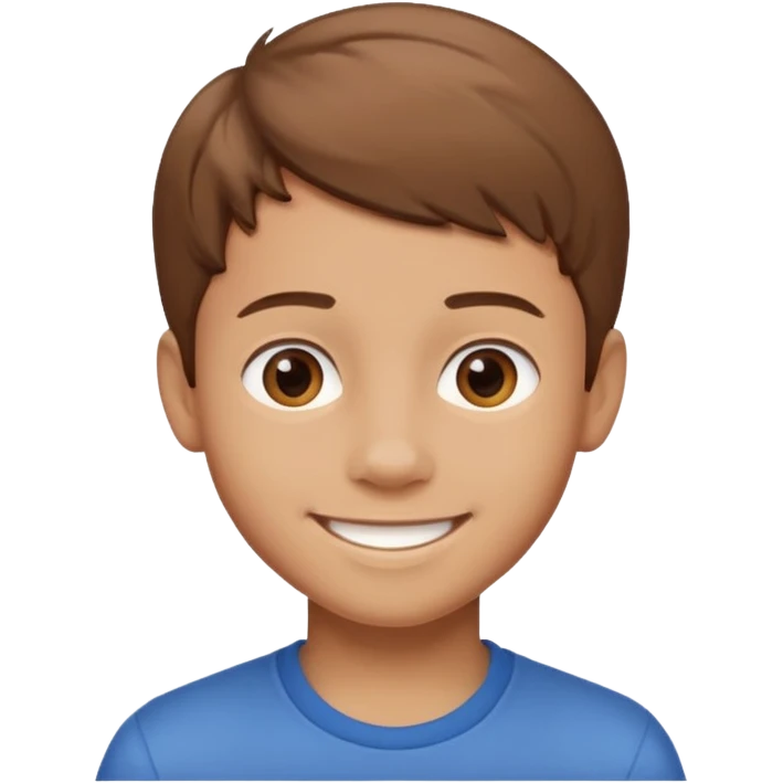 A boy sketch smiling emoji