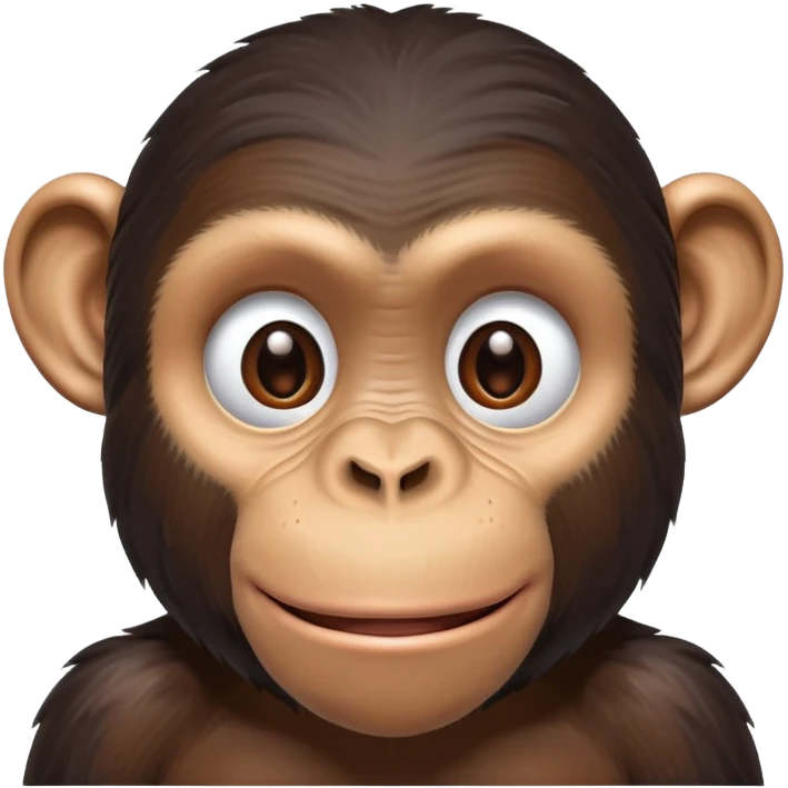 chimp with expressive face emoji