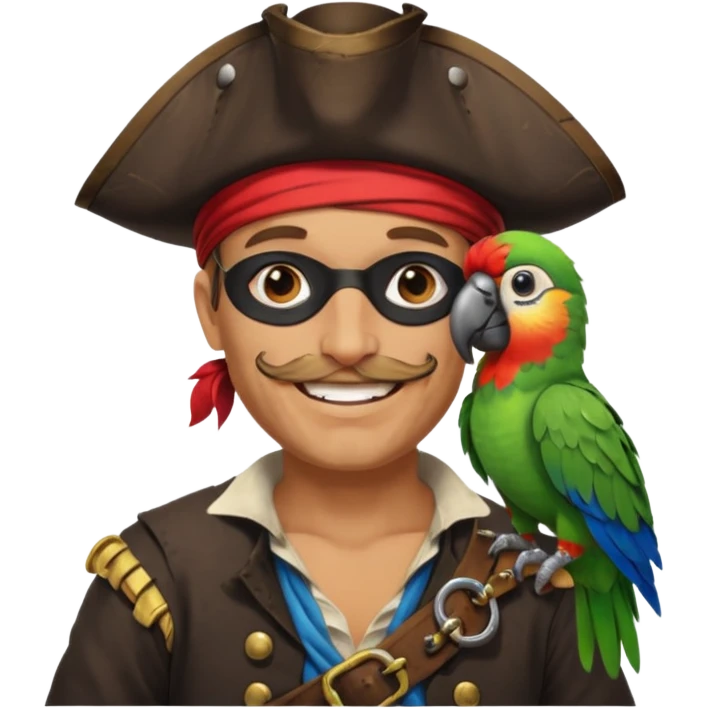 pirate and parrot emoji