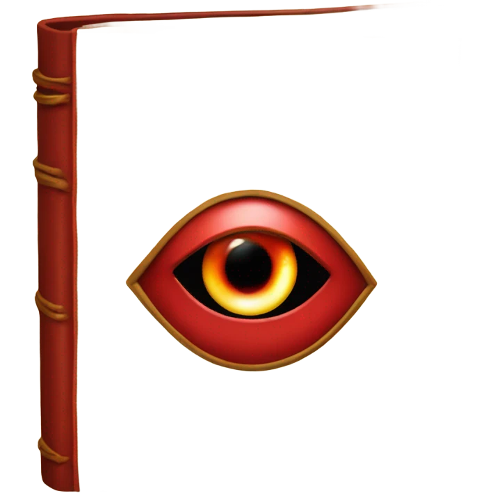 spell book that's red with eye in the middle emoji