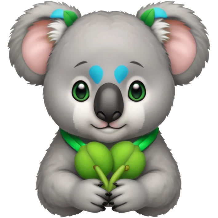 Koala with green earrings emoji