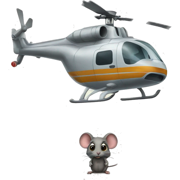 rat and a helicoptare emoji
