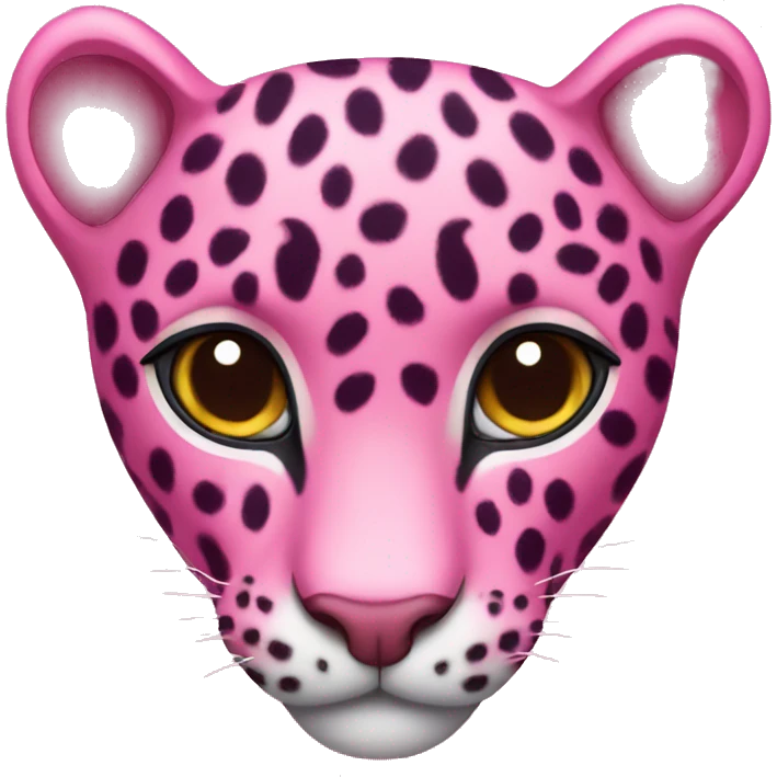 Pink leopard heart emoji