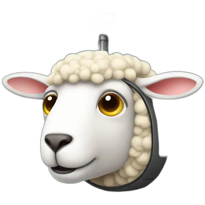 Helicopter sheep emoji