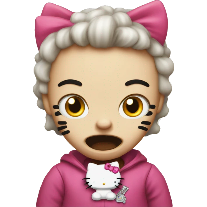 Hello kitty mad emoji