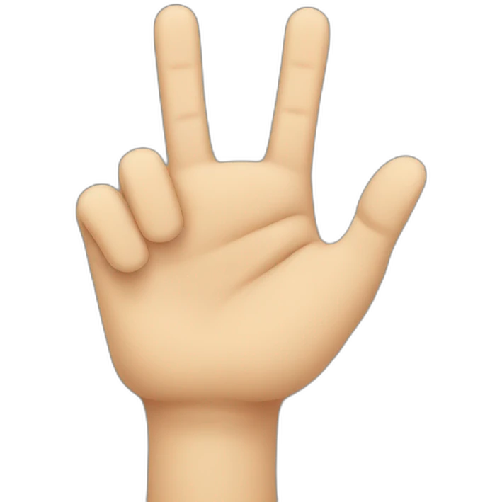 A hand with only the 4th finger raised emoji | AI Emoji Generator