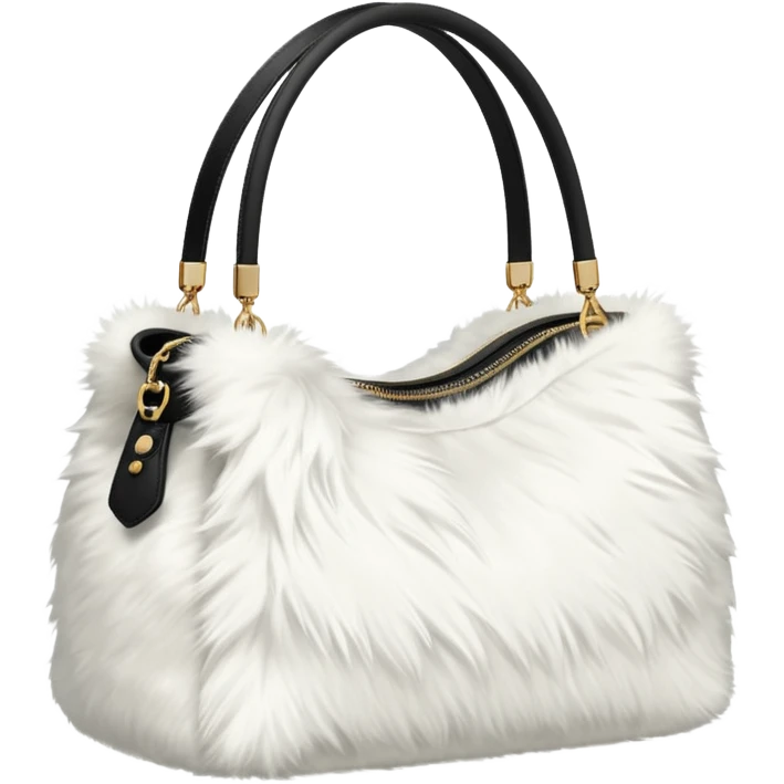 white fur bag emoji