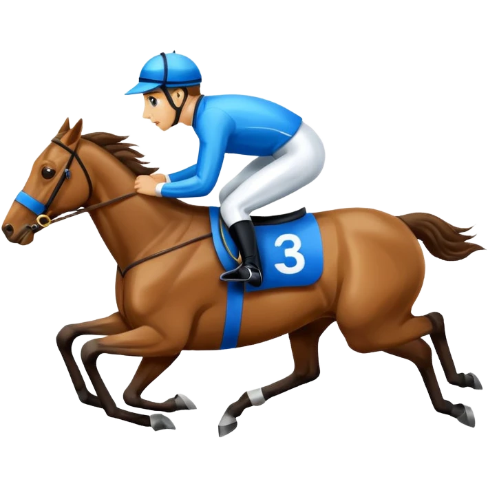 horse racing blue emoji