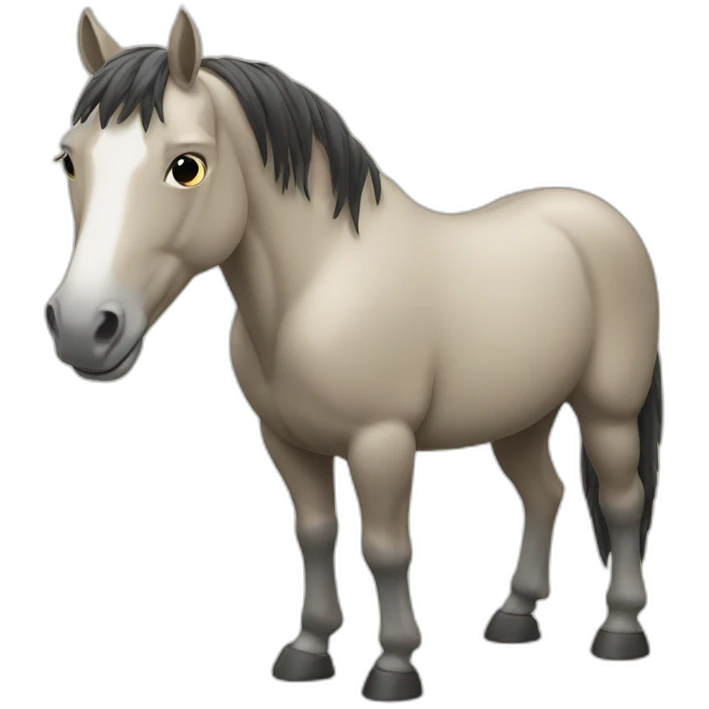 Horse drinking beer emoji
