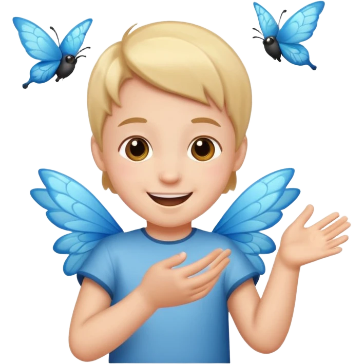 kid plays flutter emoji