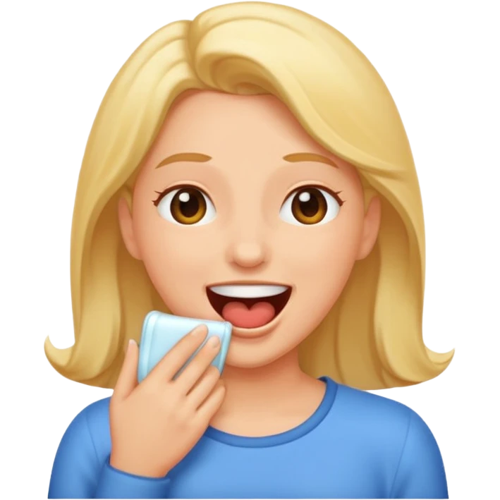 woman burping emoji