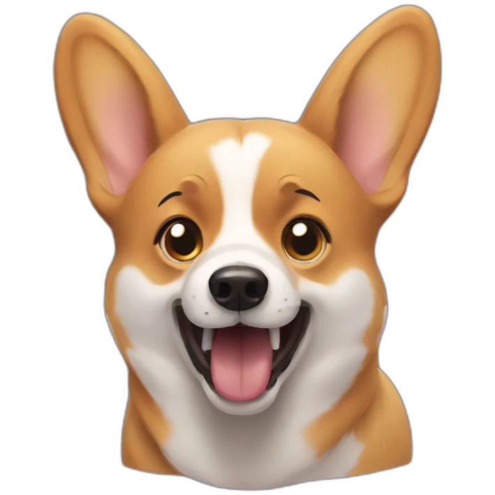 corgi scared emoji