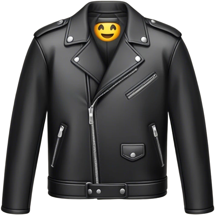 Leather jacket black emoji