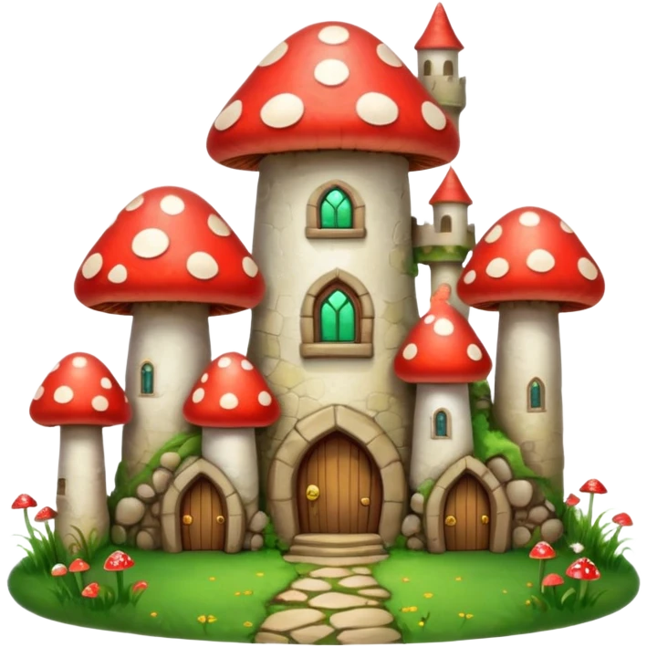 mushroom castle emoji