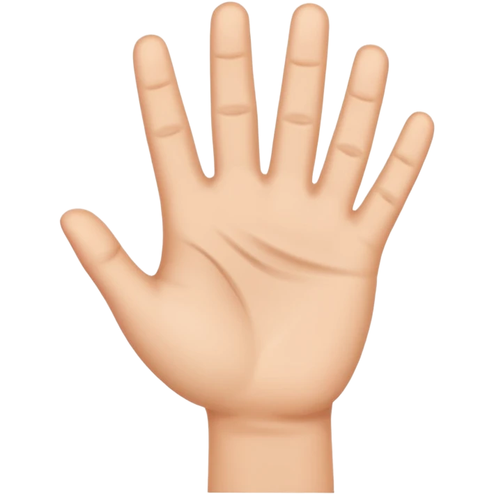 صورتی که دست بلند emoji