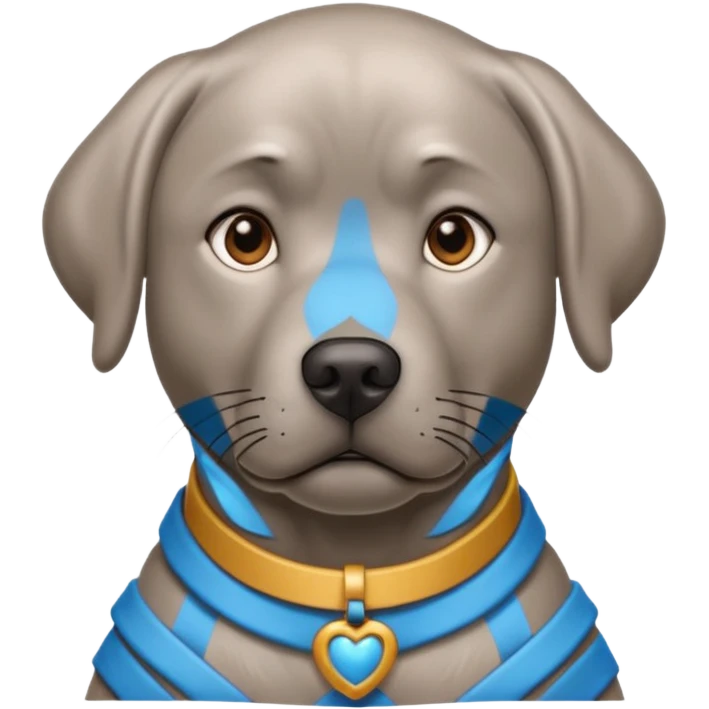 Silver labrador emoji