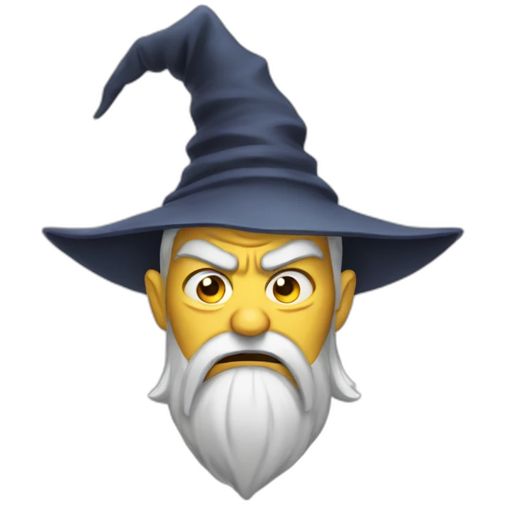 angry wizard face emoji