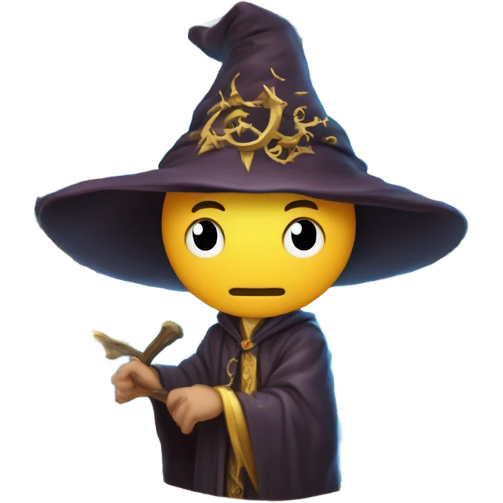 wizard lightning on a large clock emoji