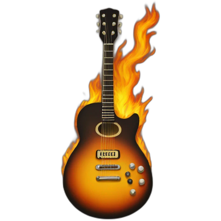 Guitare fire emoji | AI Emoji Generator